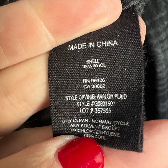 Theory Avalon Plaid Tunic Top – 100% Orvino Wool, Size P, Multi-Col - Picture 9 of 9